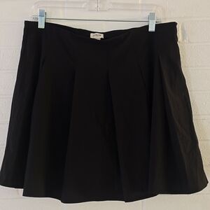 J. Crew Women's Pleated Active Skort Skirt Black Tennis Golf Size L NWT